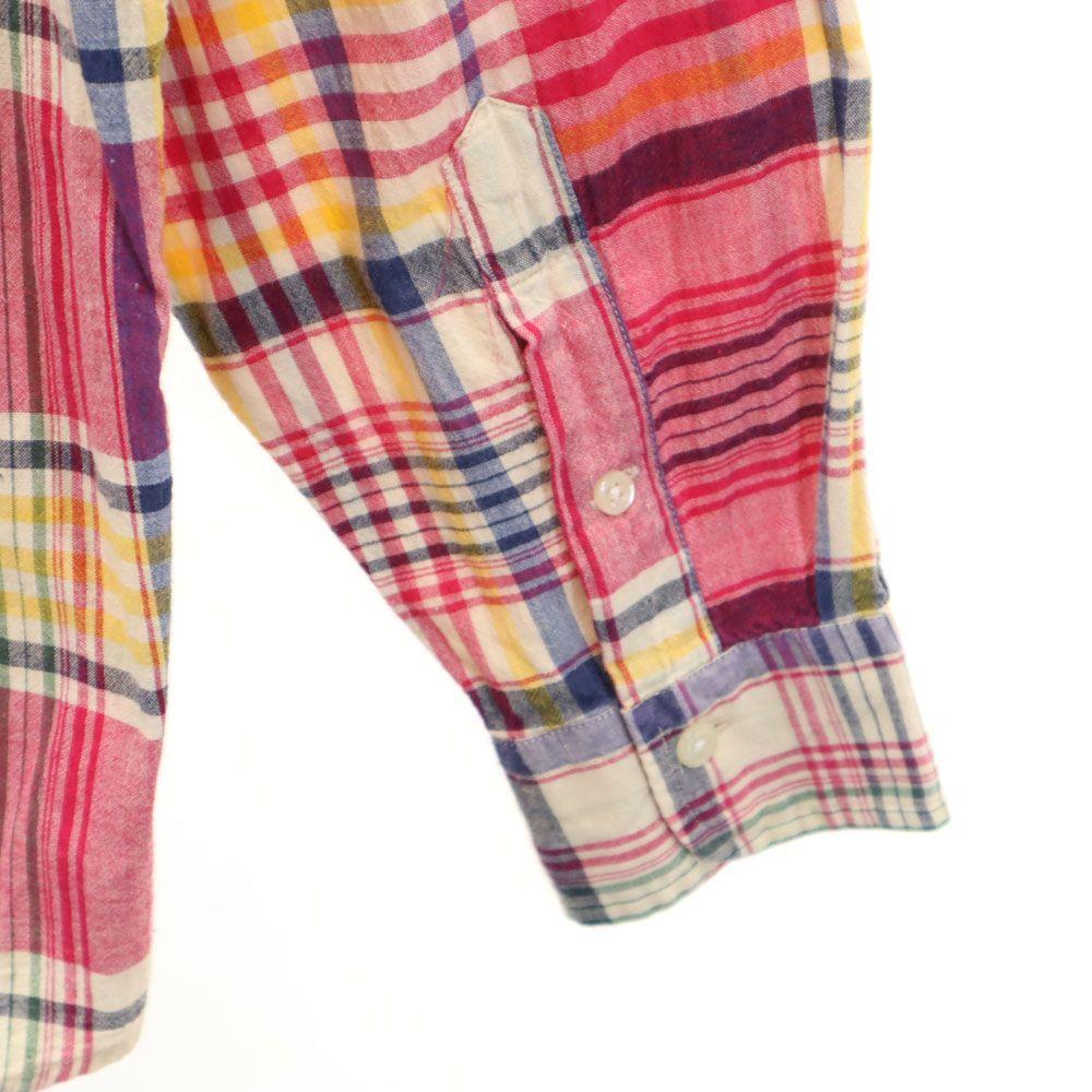 POLO COUNTRY 80-е 90-е Старая рубашка с длинным рукавом на пуговицах в клетку Мужская Б/У