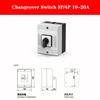 IP65 Переключатель смены питания на 3 полюса 40А, переключатель смены питания, двойной отключатель, промышленный кулачковый переключатель