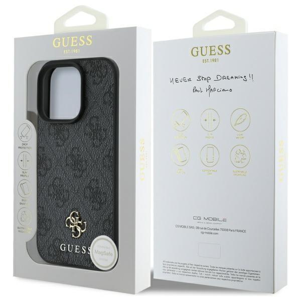 Guess Guhmp16Lp4Sm4Mk Iphone 16 Pro 6.3 Czarny/Black Hardcase 4G Small Classic Magsafe