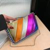 Bags Women's Bags 2025 New Korean Version of Fashion Splicing Foreign Style Chain Single Shoulder Crossbody Small Square Bag