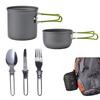 Camping Cookware Set Outdoor Pot Tableware Kit Cooking Water Kettle Pan Travel Cutlery Utensils Hiking Picnic Tourist
