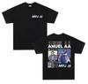 Rapper ANUEL AA Real Hastala Muerte Tour 2025 new Album T Shirt Unisex Retro Hip Hop Fashion Cotton Short Sleeve Tshirt Streetwear