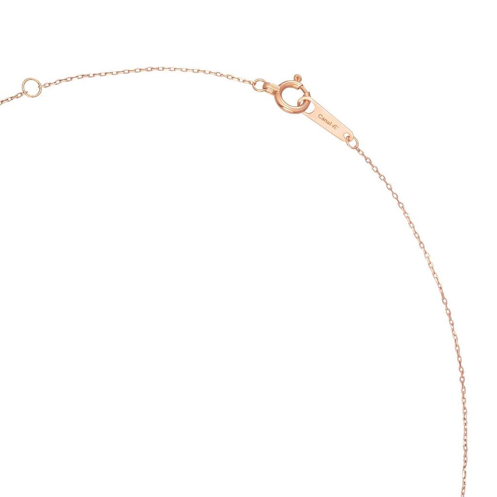 Yondo December Birthstone K10 Pink Gold Horseshoe Necklace 152446623104 [Canal Sea]