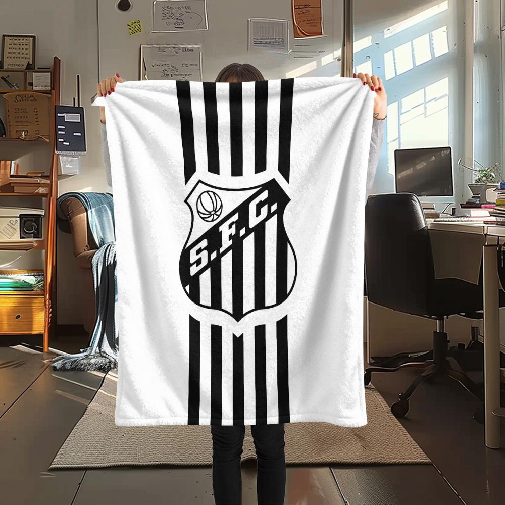Santos FC Flannel Blanket, High quality Comfortable for All Seasons, Home Decor, Warmth and Comfort