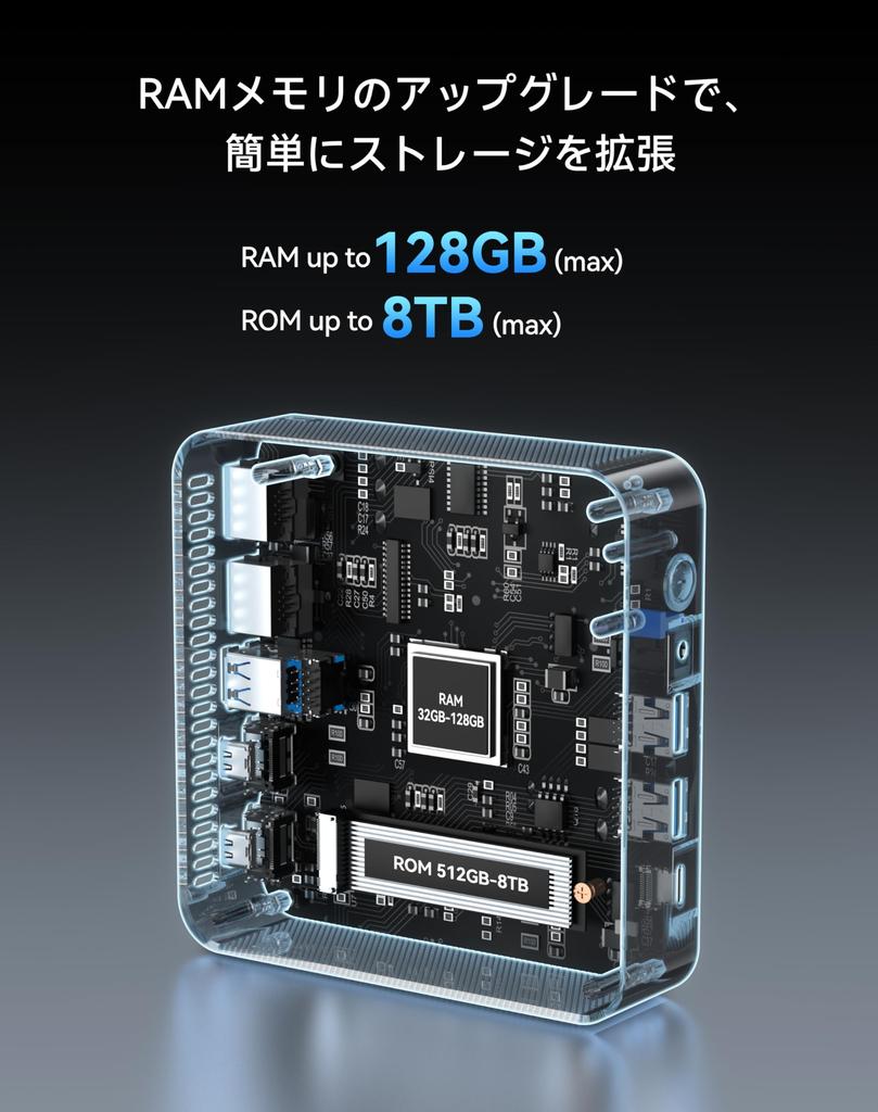 WVX Mini PC Ryzen to up to 16GB 512GB Fast Heat HDMI USB WiFi 6 and BT with Office (equivalent i7-11800H, 4.50GHz), DDR5, SSD, Quad-Screen Output,