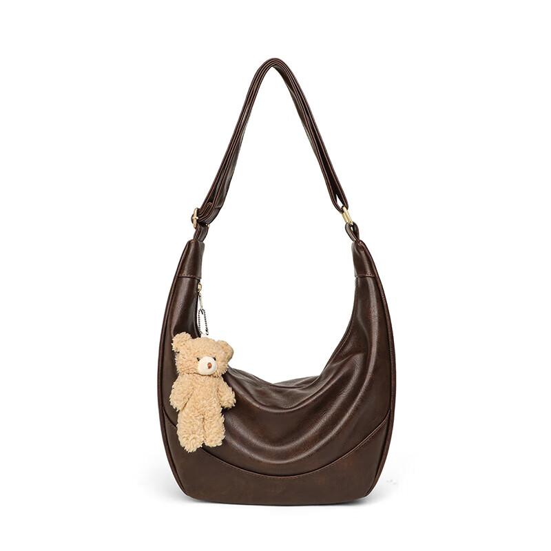 Viney Crossbody Bag, Handbag, Women's Shoulder Bag, Large Capacity, Coffee Color