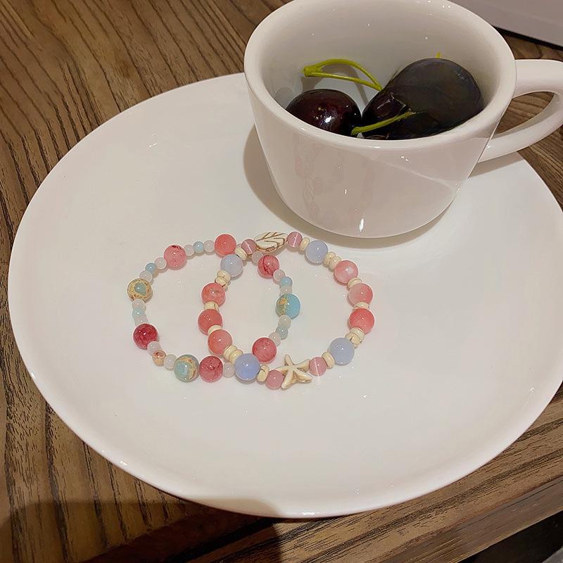 Браслет из бисера Dopamine Color Starfish - Милые украшения с кристаллами клубники для женщин