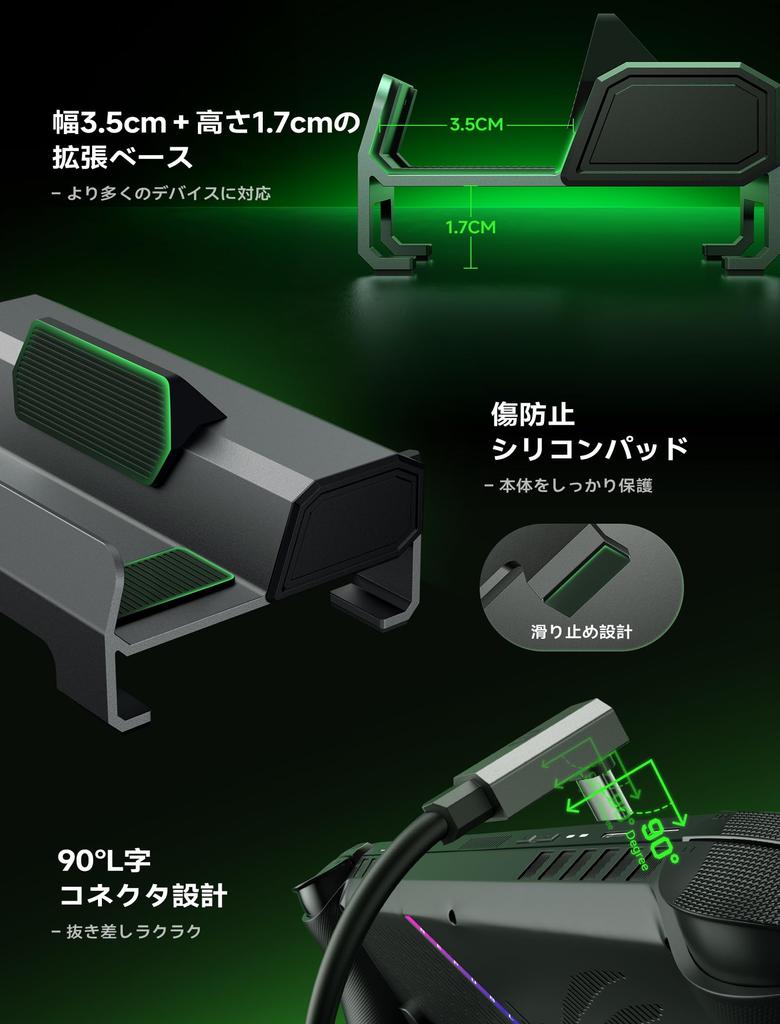 Док-станция JSAUX 6-в-1, 4K@120 Гц, совместима с ROG Xbox Ally X / Steam Deck OLED