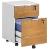 Two Drawer Lockable Filing Cabinet Wood Effect