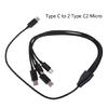 4-в-1 USB C к Multi Зарядному Кабелю USB C к Micro USB + Type C Универсальный
