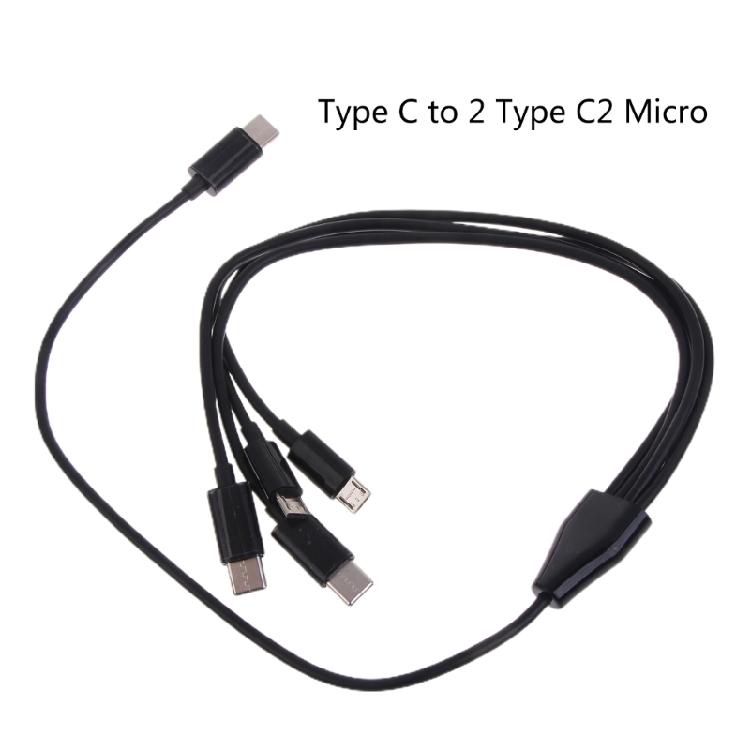 4-в-1 USB C к Multi Зарядному Кабелю USB C к Micro USB + Type C Универсальный