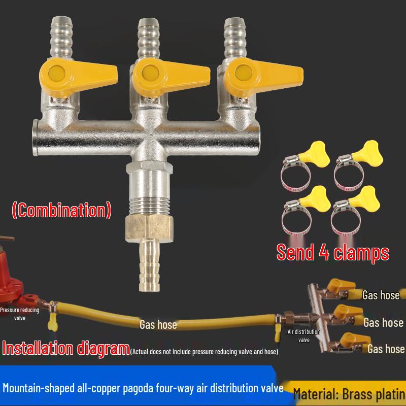 Liquefied Gas Distribution Three/Four-Way Ball Valve Connector