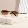 Популярные женские мужские оттенки Овальные солнцезащитные очки для женщин мужчин Летние для путешествий Ультрафиолетовая защита 400 Безободковые солнцезащитные очки Круглые Модные