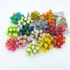 12/36/72pcs Artificial Flowers Silk Rose Mini Bouquet Christmas Home Wedding New Year DIY Gift Box Decoration Fake Plants