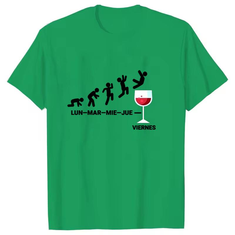 Viernes Beer Printed TShirts Women Unisex Short Sleeve Funny Round Neck Tee Shirt Casual Summer Tops Street Clothing Harajuku Top
