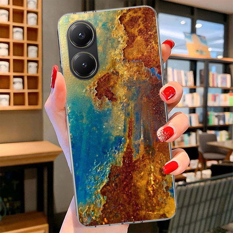 Vintage Industrial Style Rusty Pattern Phone Case For Xiaomi Poco F7 Ultra X7 X6 X5 Pro M7 Redmi 15C 15 13C 13 12C 12 10C 10 9A