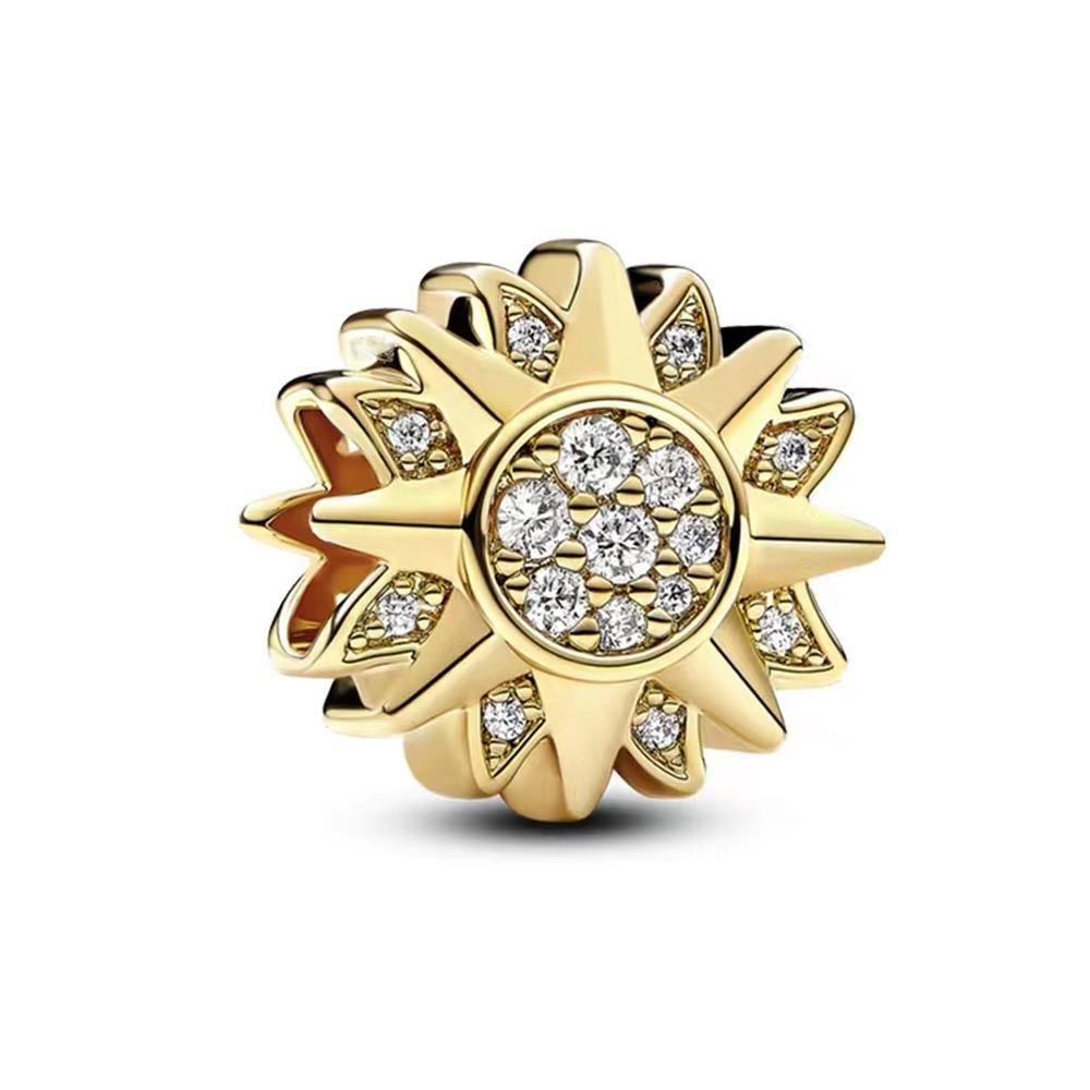 New Gold Plating Bee Family Tree Snake Pine Nuts Charms Beads Fit Original Pendant Bracelet Diy Fashion Woman Jewelry