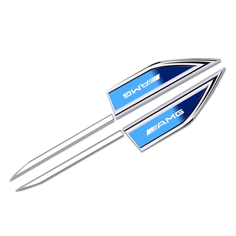 CQM1 Metal Car Leaf Board Side Body Stickers Decorative Decal Modified for Mercedes Benz AMG W177 W176 X166 X167 C257 C218 X253 H247