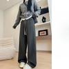 Women's Autumn and Winter New Drape Woolen Casual Pants, Thin and Lazy Narrow Straight Pants