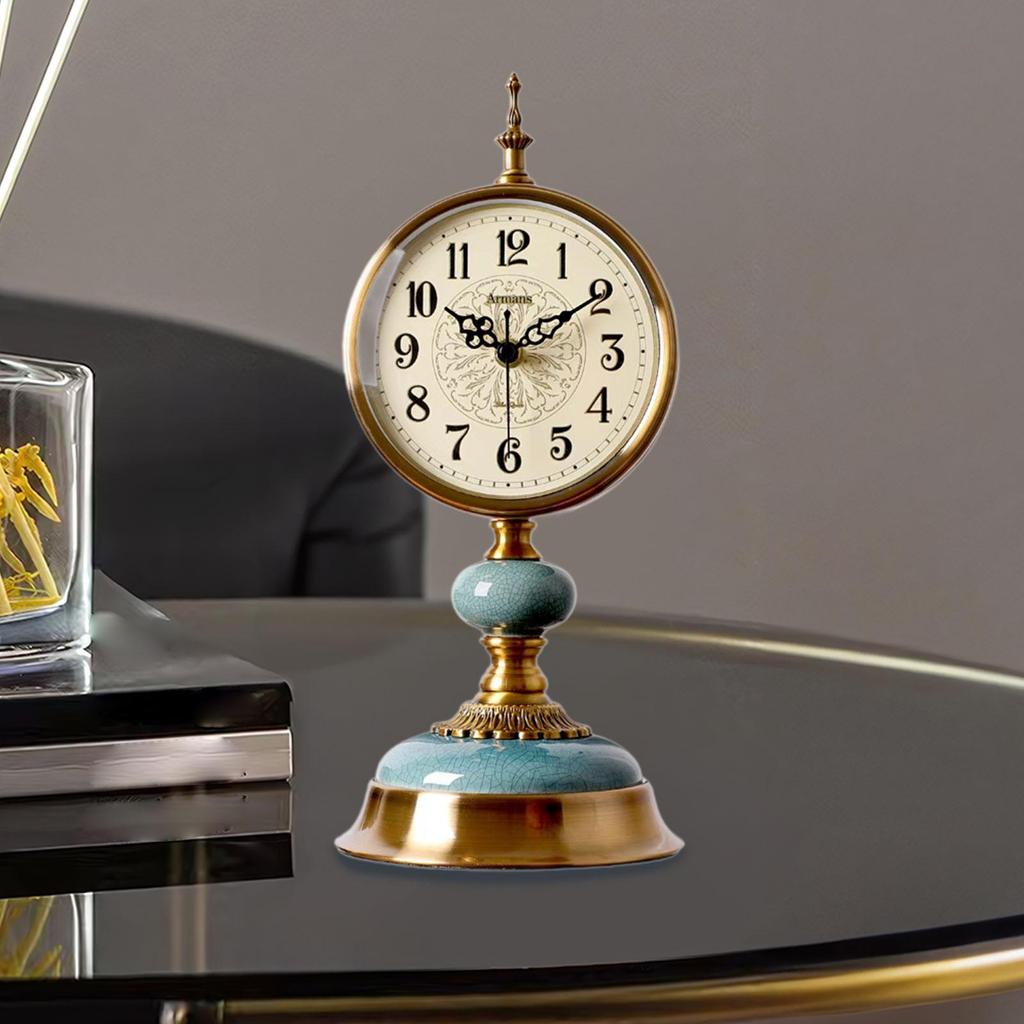 Ретро настольные часы Декоративное искусство Ремесла Бесшумные практичные настольные часы Домашний декор для столовой Ресторана Общежития Кафе