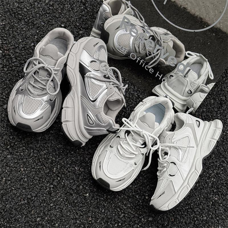 Новая мужская повседневная спортивная обувь сетка платформа мужская обувь модная универсальная обувь для папы мужская