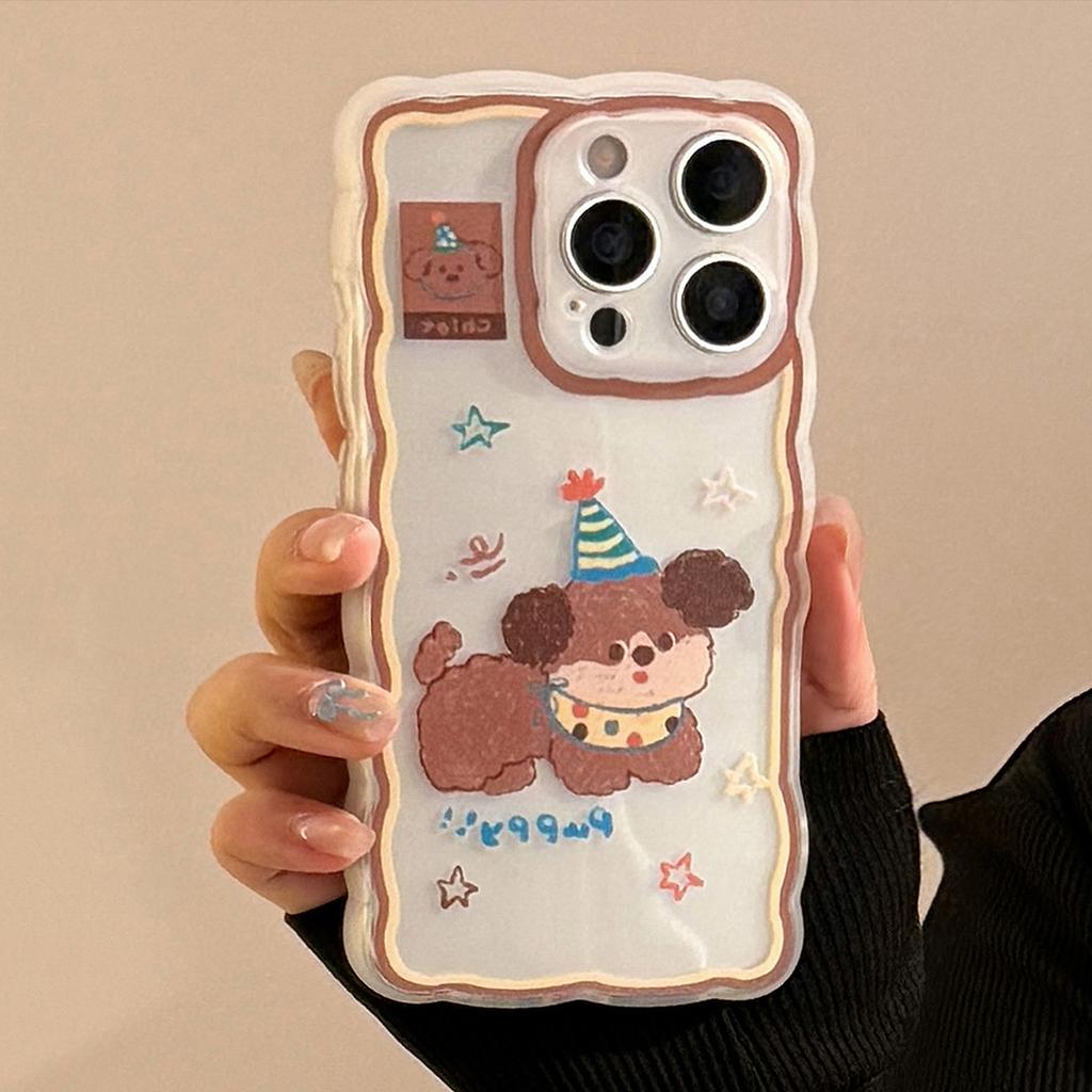 Подходит для чехла для мобильного телефона iPhone16 14 цветов Звездный щенок 11 Прозрачный 12 Apple 15 Promax13 Полный пакет