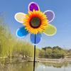 1Pc Outdoor Garden Lawn Yard Bird-Scaring Wind Spinner Fruit Garden Reflective Six Color Dazzling Sunflower Windmill Kids Toys