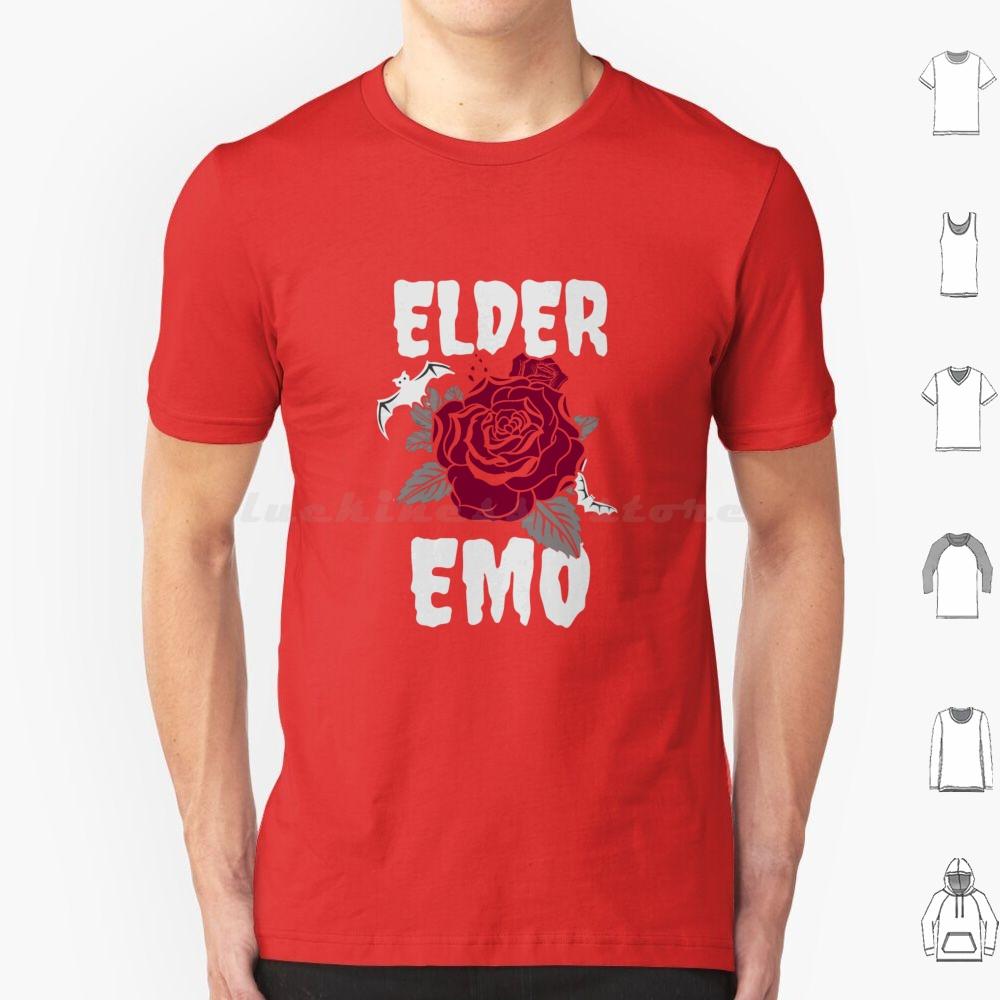 Elder Emo T Shirt 6xl Cotton Cool Tee Elder Emo Emo Goth Elder Skull Pop Punk Emo Band Still Emo Funny Elder Emo Punk Black