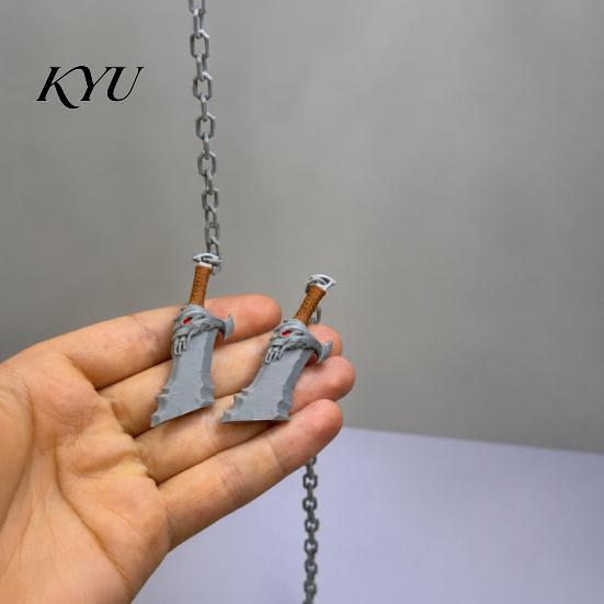 3D Printed Refrigerator Magnets 1 Pair Blade Chain Fridge Magnet, Weapon Magnetic Decorative Decoration for Kitchen Office Whiteboard Cabinet,