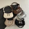 New Summer Personalized Underarm Bag Women's Bow Handbag Korean Style Fashionable Crescent Color Shoulder Bag