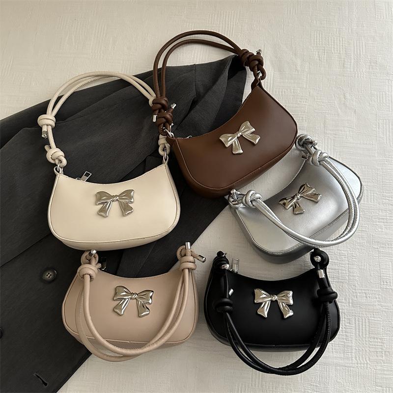 Сумка-сумка с текстурированным бантом женская летняя 202 новая модная сумка-мессенджер нишевая мини-сумка через плечо подмышкой