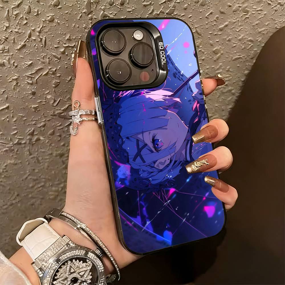Чехол для телефона Zero Natsuki Subaru REM для iPhone 17,16,15,14,13,12,11 Plus,Pro Max,XS, Цветной Серебристо-Черный Чехол