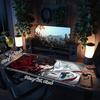 1Pc Dark Fantasy Warrior Gaming Mouse Pad Keyboard Desk Mat Non-slip Rubber Lock Edge Waterproof Computer Mousepad for Office Home Decor Y1503