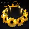 23X23×1cm Sun Flower Ring 6/7/10 Heads Simulation Flower  Women Girl Birthday Favor