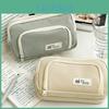 Pencil Aikanuo Case Color Light Pen Bag Front Pocket Dual Compartant Fabric Storage Pouch