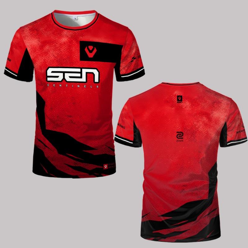 Униформа киберспортивного клуба Sentinels SEN Pro Джерси Профессиональные игроки Тренировочная форма Болельщики Кастомные топы Мужские футболки оверсайз