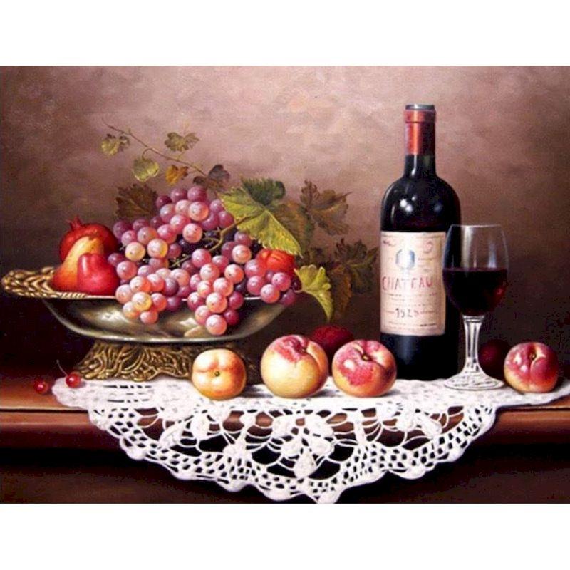 GATYZTORY 60x75 см Картина маслом по номерам для взрослых Розовое вино Картина по номеру Домашний декор Ручная роспись маслом