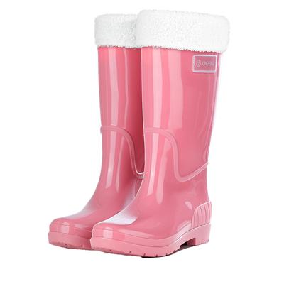 312 2025 Лидер продаж Высокие резиновые сапоги Нескользящие водонепроницаемые длинные фермерские сапоги Теплая рабочая обувь Оптовая продажа женские водонепроницаемые сапоги