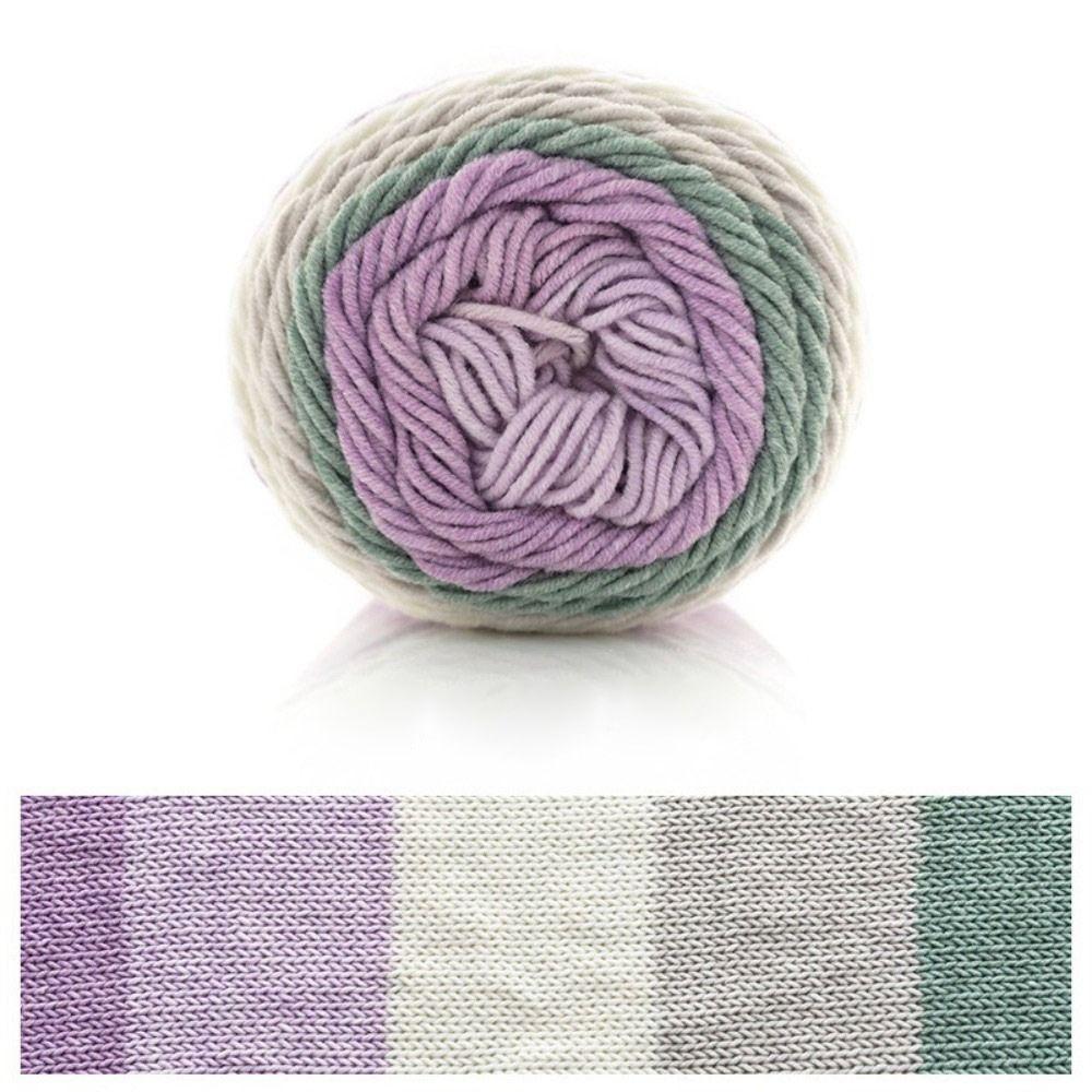 Rainbow Color Crochet Knitting Cotton Rainbow Cotton Yarn Warm Milk Cotton  Scarf