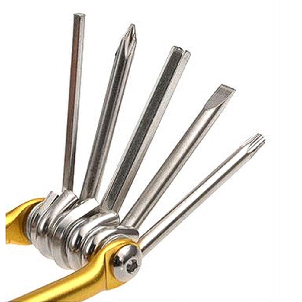 zmart Bicycle Tool Cycling Repair Tool Set with Hex Chain and Wrench for Mountain and Road Bikes 11-in-1 Set, Multi-Function Wrench, Screwdriver,
