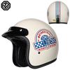 DOT Certified 3/4 Motorcycle Helmet Men Women ABS Full-coverage Half All-Season Riding With Bluetooth Slot Retro