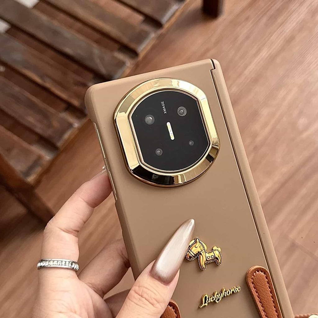 Case for Huawei Mate X7 X6 X5 X3 with Hinge Protection Detachable Pony Pom Pom Lanyard Shockproof Cover Phone Bumpers