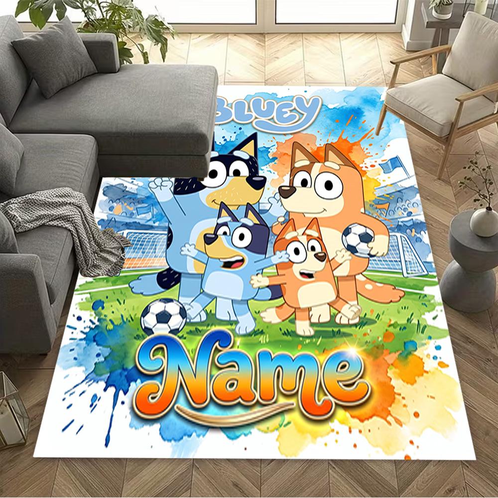 Soccer Fun All Ages Customize Text Area Rug Perfect for Outdoor Study room Decorate room Game Room Antislip Carpet Office home decor