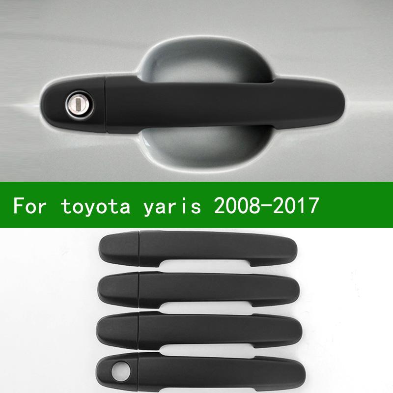 FOR 2008-2013 TOYOTA Yaris Black Car Door Handle Cover Trim 2009 2010 2011 2012 2013 2014 2015 2016