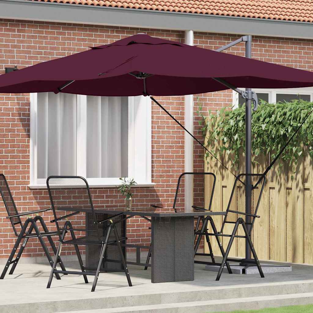 Cantilever Sun Umbrella Burgundy Red 351 x 250 x 260 cm