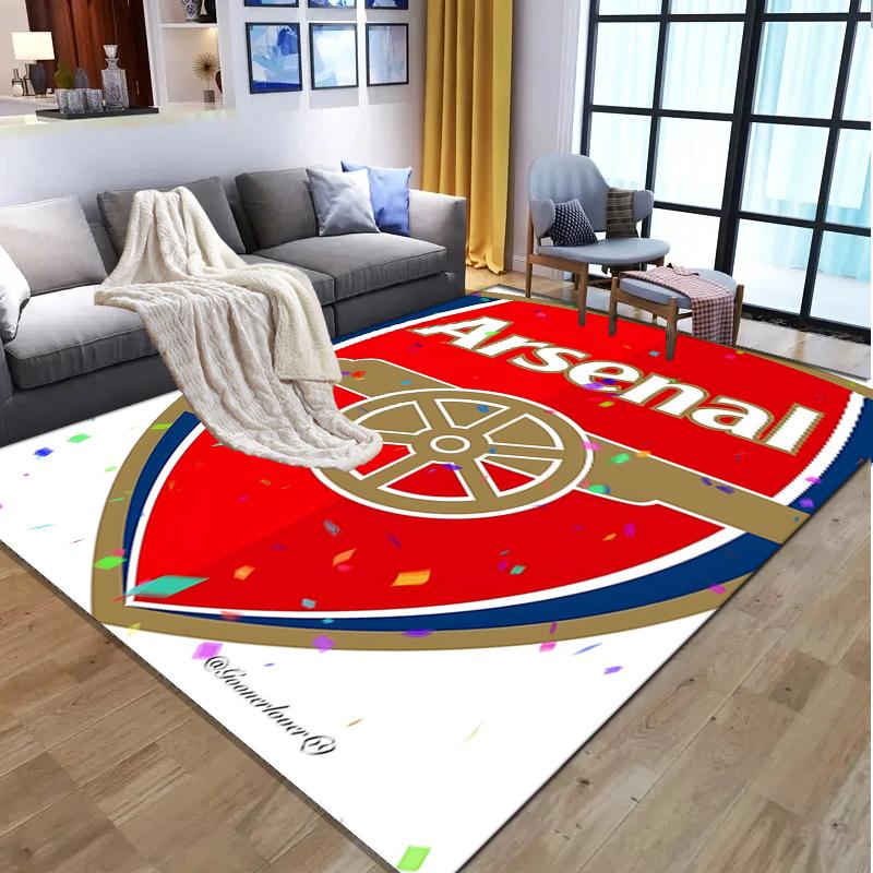 Arsenal F.C Pattern Rug, Indoor/Outdoor Mat, for Picnic, Gameroom, Bedroom, Office, Living Room, Home Decor Carpet, Birthday Gift
