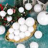 Белые Шары - Украшения на Рождественскую Елку - Пластиковые Круглые Украшения