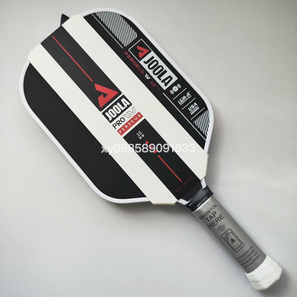 jola Pro IV Perseus Pickleball Paddle Black White T700 Carbon Fiber 16mm Thick Professional Tournament Racket
