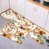 Fall Thanksgiving Squirrel Fox Pumpkin Kitchen Mat Autumn Sunflower Maple Leaf Non-Slip Doormat Balcony Hallway Rug Autumn Decor