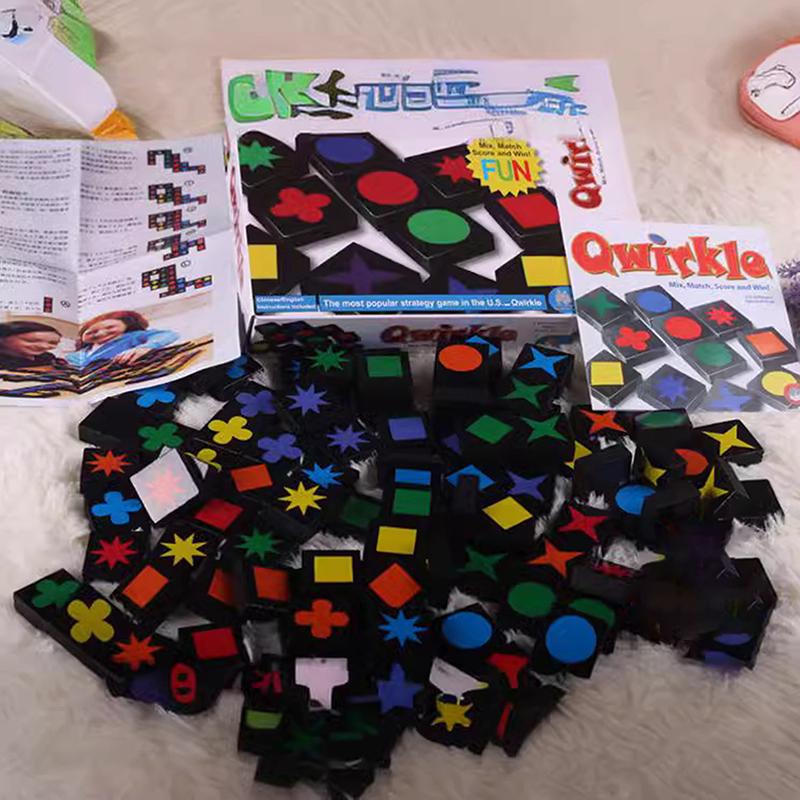 Christmas Gifts Children'S Educational Toys Qwirkle Wooden Chess Parent Child Interactive Games Children'S Adult Toys